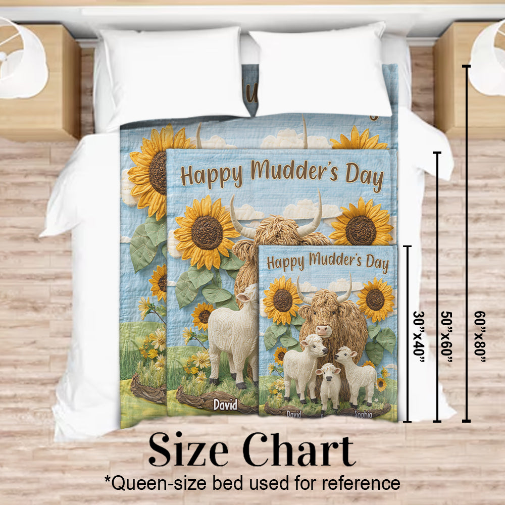 Happy Mudder's Day - Personalized Mother Blanket