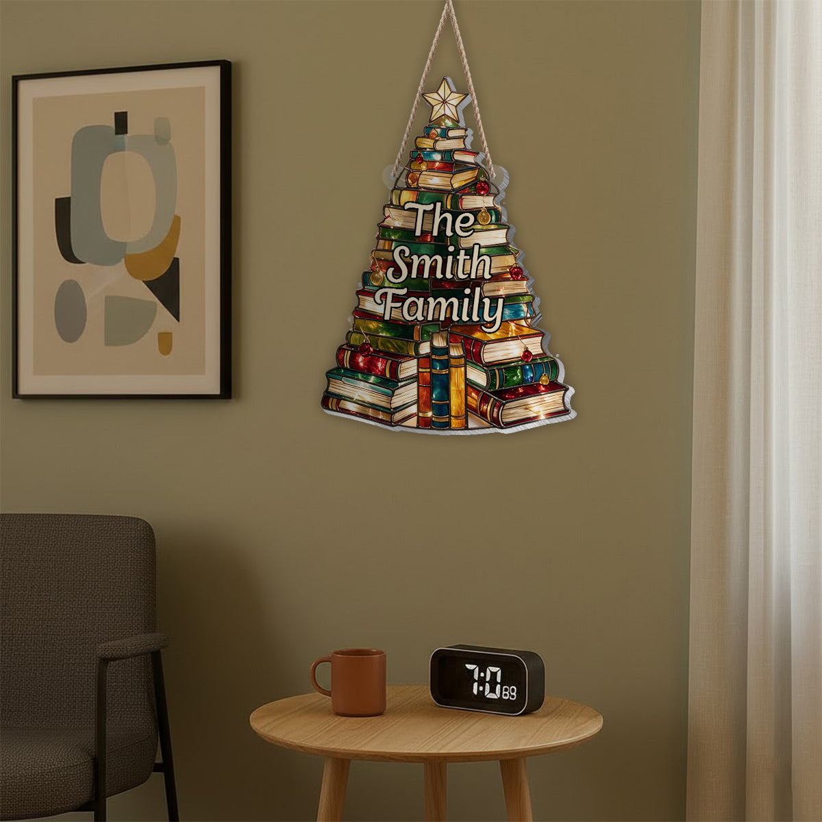 Book Christmas Tree - Personalized Book LED Light Acrylic Sign