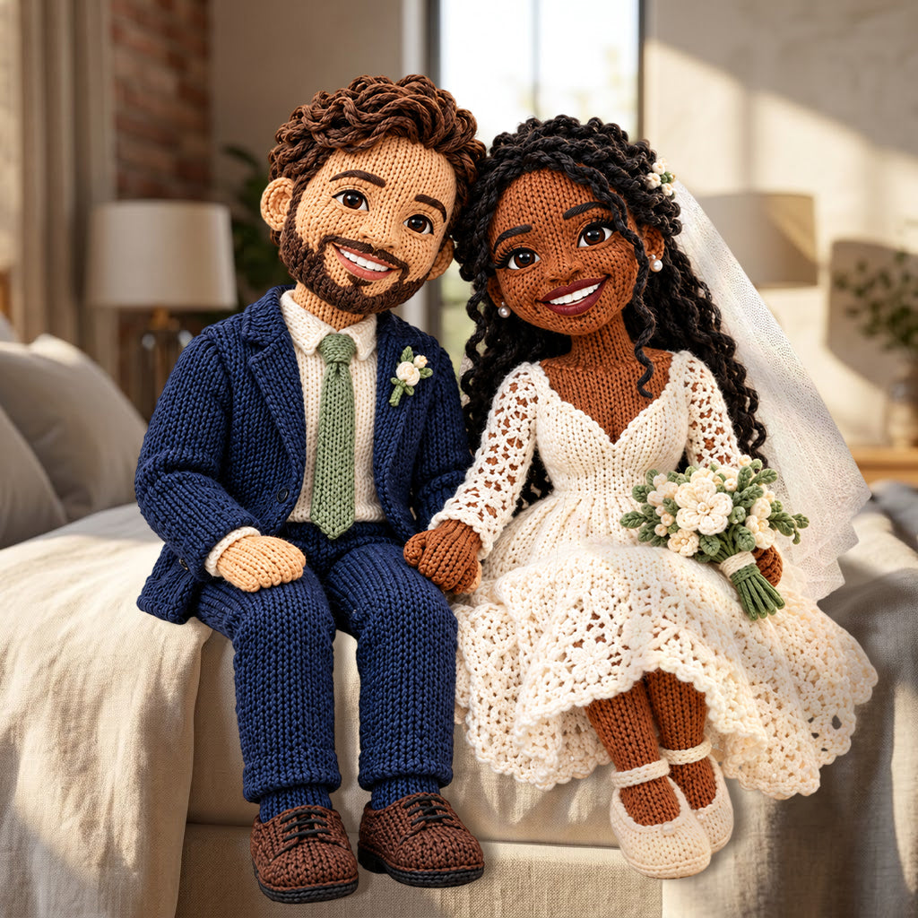 Custom From Any Photo - Personalized Couple Posable Plush Doll
