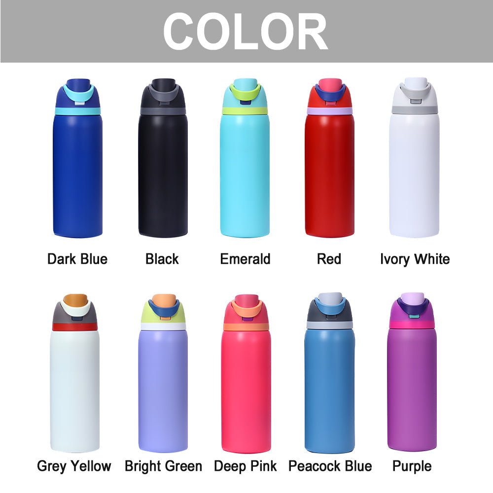 Gourde personnalisée enfant 2 en 1 avec bec verseur et alphabet en crayons de couleur