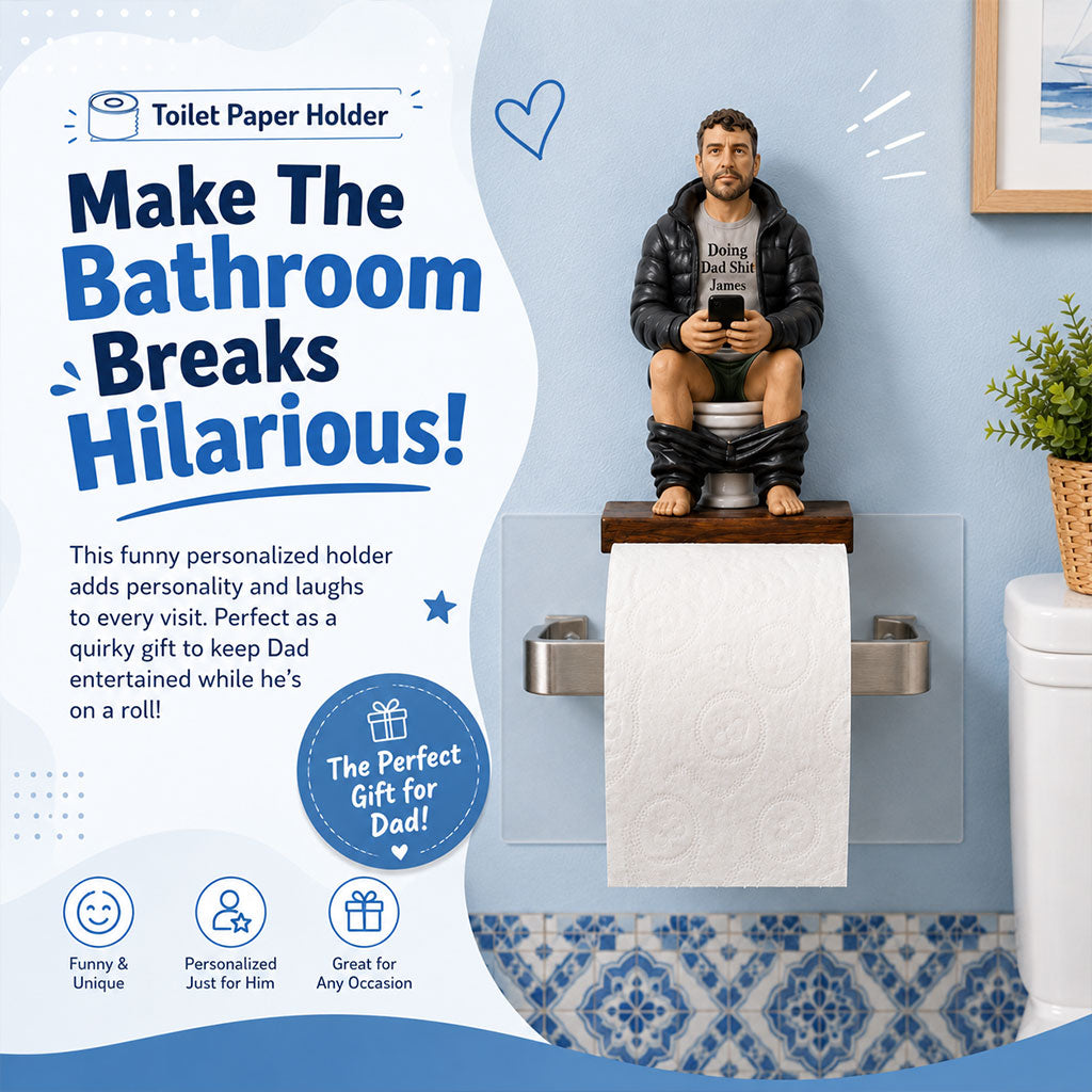 Meilleur Moment de la Journée - Porte-Papier Toilette Personnalisé pour Papa