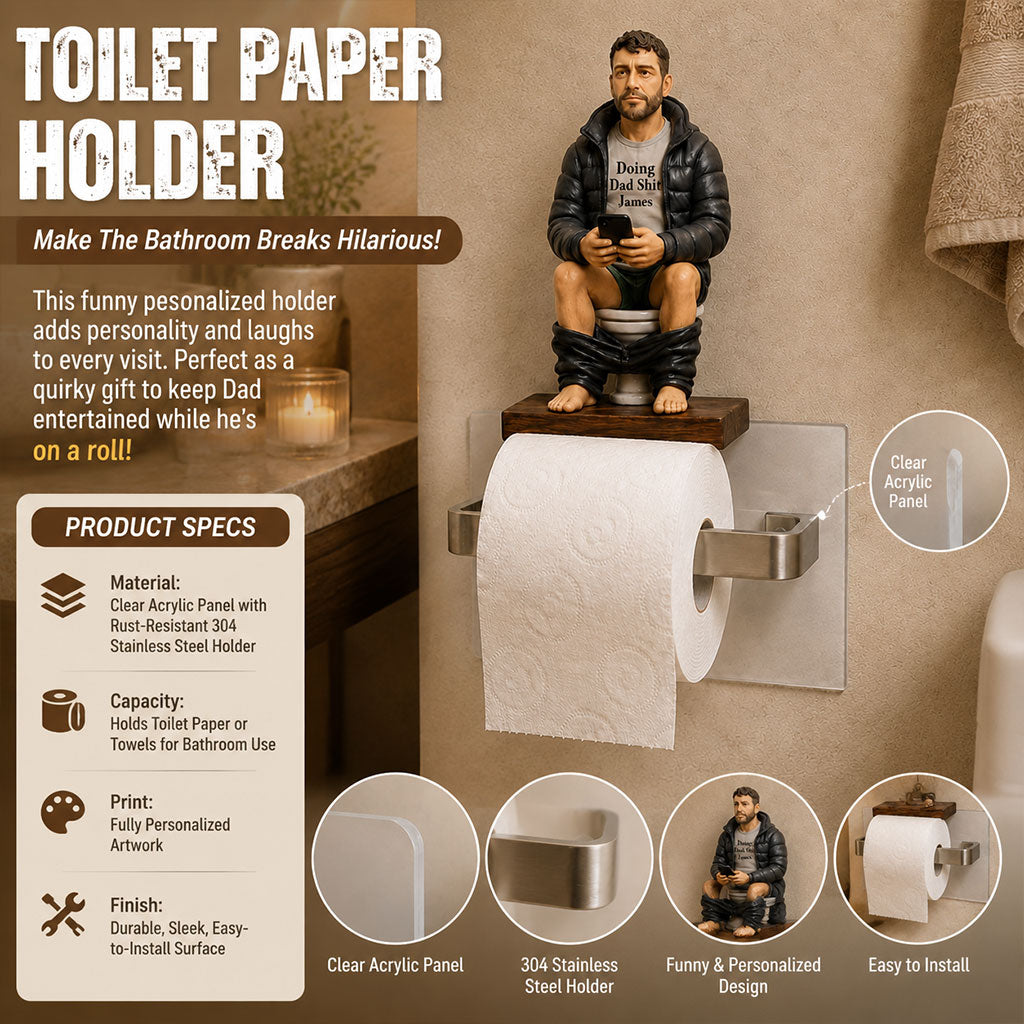 Meilleur Moment de la Journée - Porte-Papier Toilette Personnalisé pour Papa