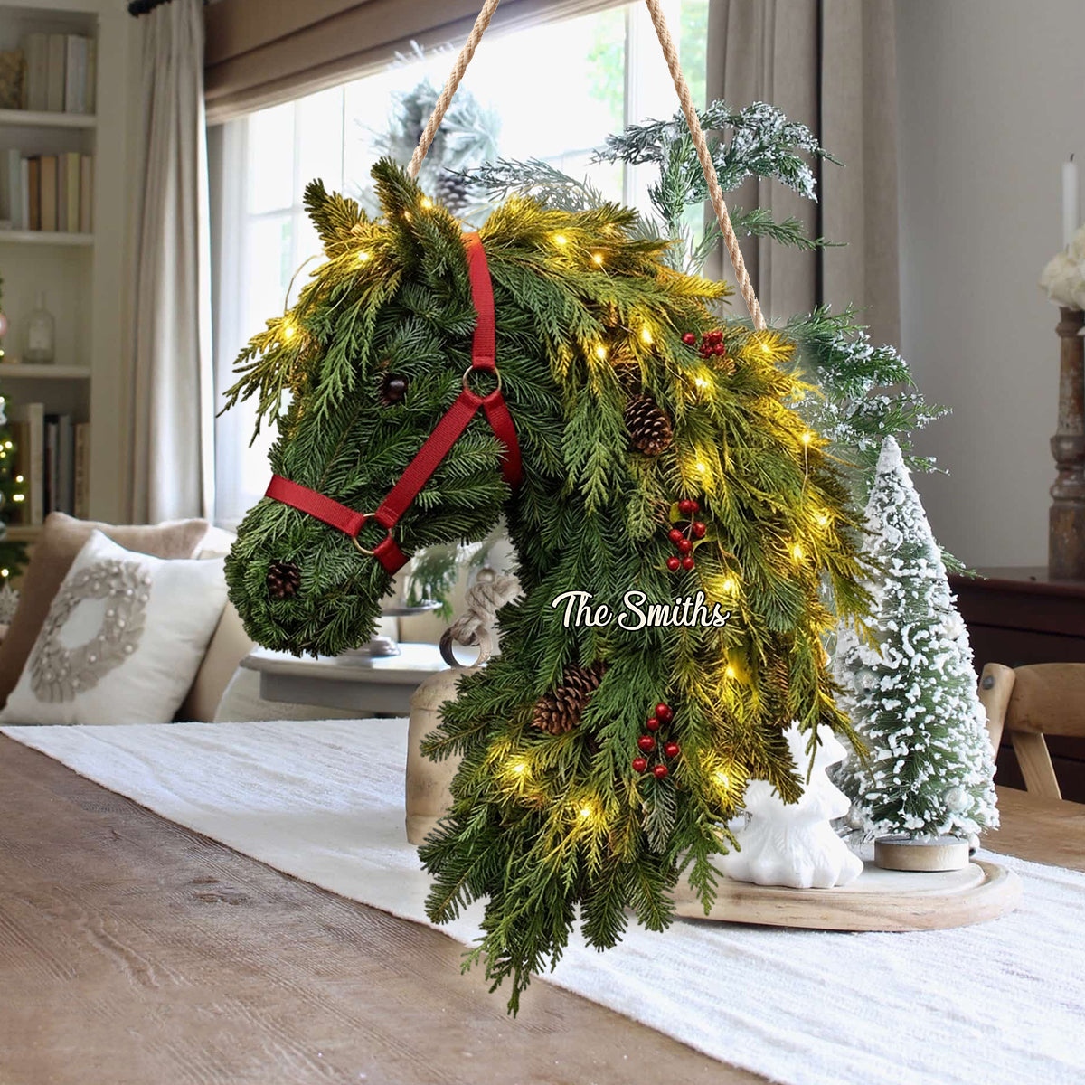 Couronne de chevaux - Panneau lumineux LED personnalisé en acrylique représentant un cheval