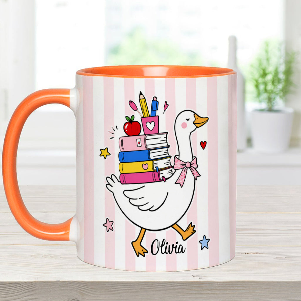 Back To School, Teacher Gift Idea - Personalized Teacher Accent Mug
