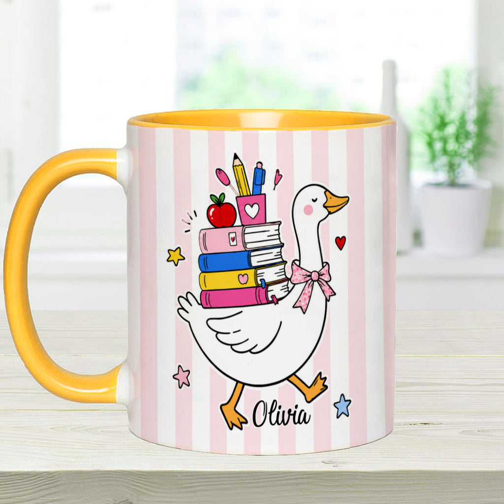 Back To School, Teacher Gift Idea - Personalized Teacher Accent Mug