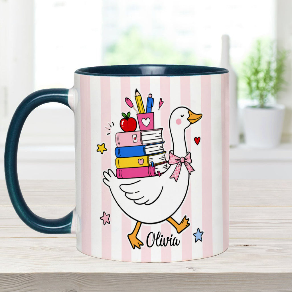 Back To School, Teacher Gift Idea - Personalized Teacher Accent Mug