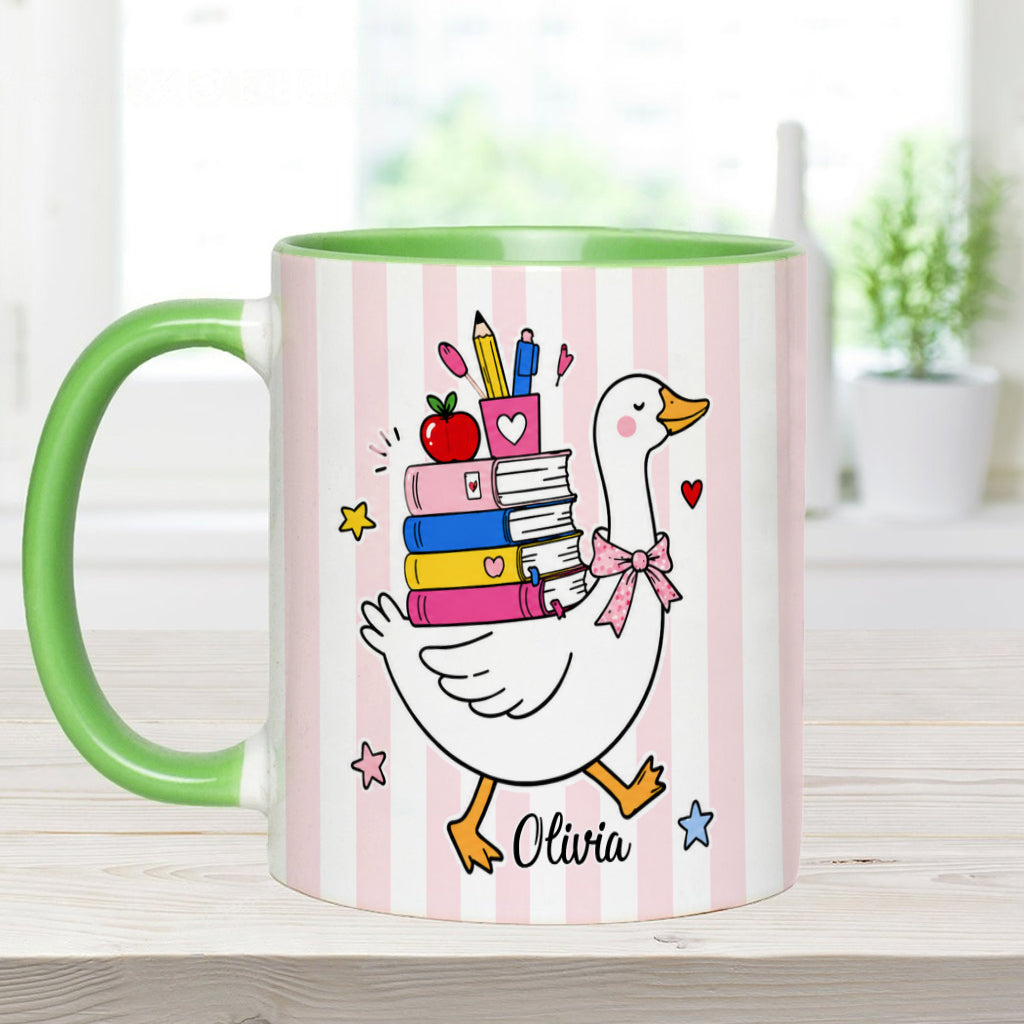 Back To School, Teacher Gift Idea - Personalized Teacher Accent Mug