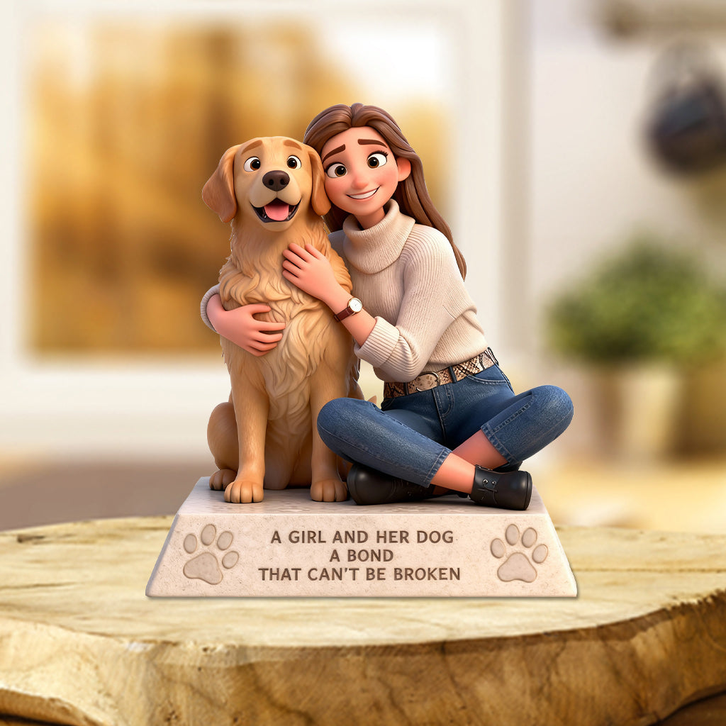 Plaque acrylique personnalisée représentant un chien (fille/garçon) et son/ses chien(s), à partir de n'importe quelle photo