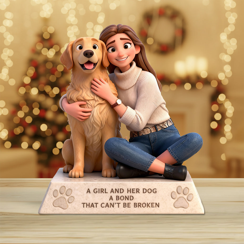 Plaque acrylique personnalisée représentant un chien (fille/garçon) et son/ses chien(s), à partir de n'importe quelle photo