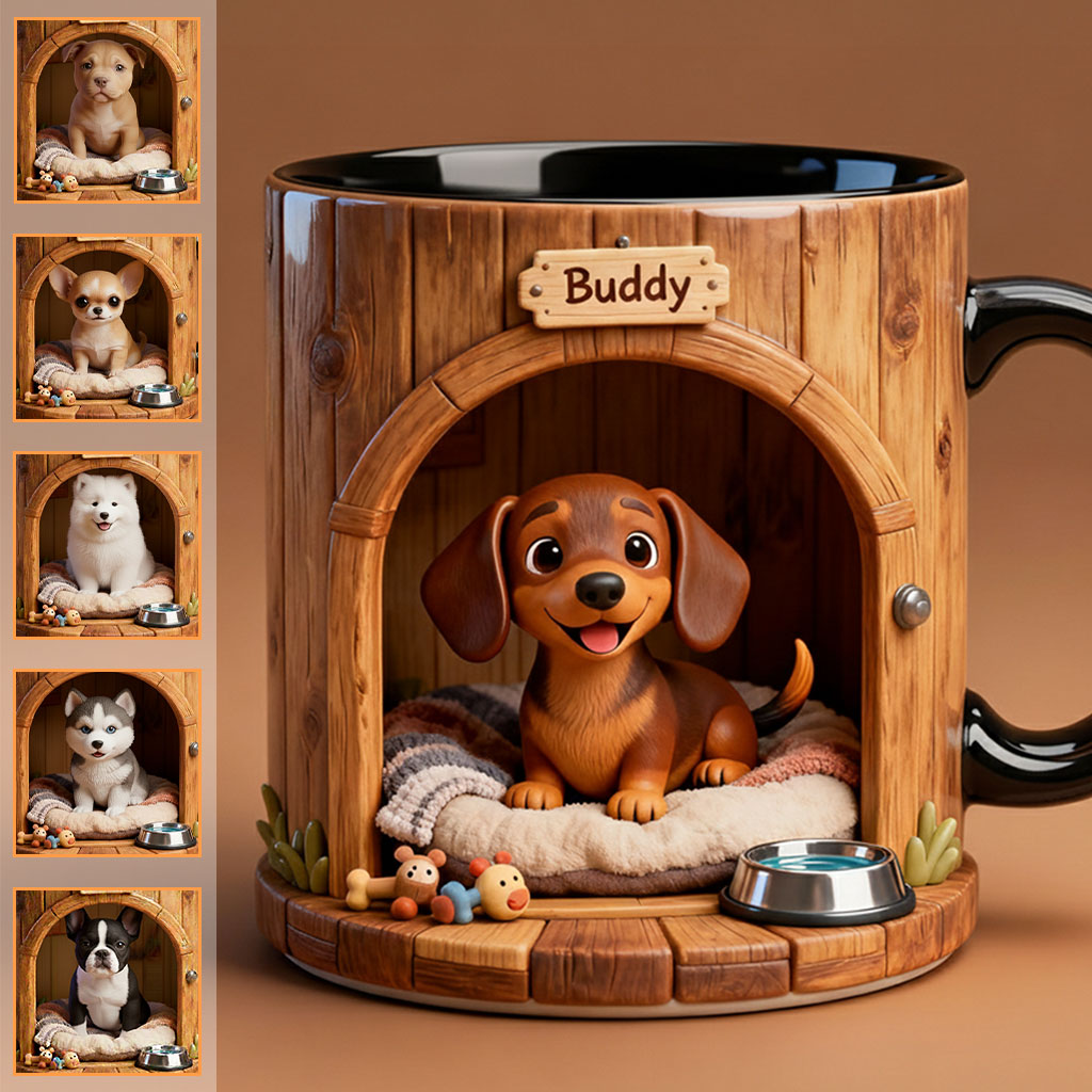 Puppy’s Cozy House Mug - Personalized Dog Accent Mug