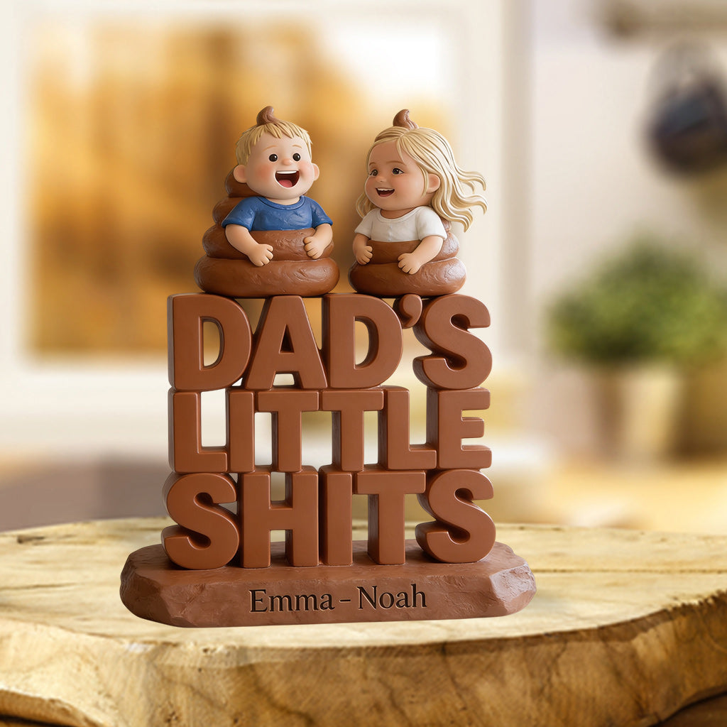 Lustiges Vatertagsgeschenk Dads kleine Schätze - Personalisierte Vater Acrylplakette