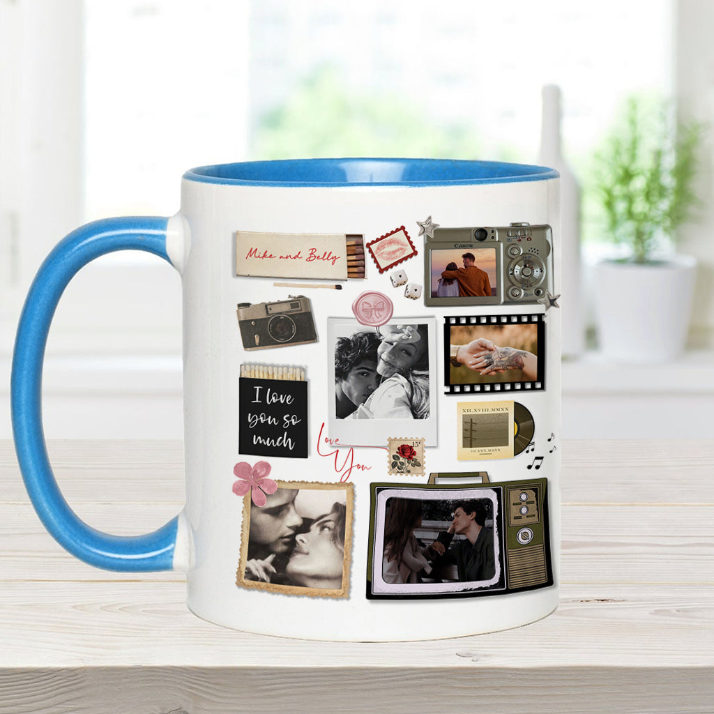 Match Box Style Gift for Couple Bestie - Personalized Couple Accent Mug