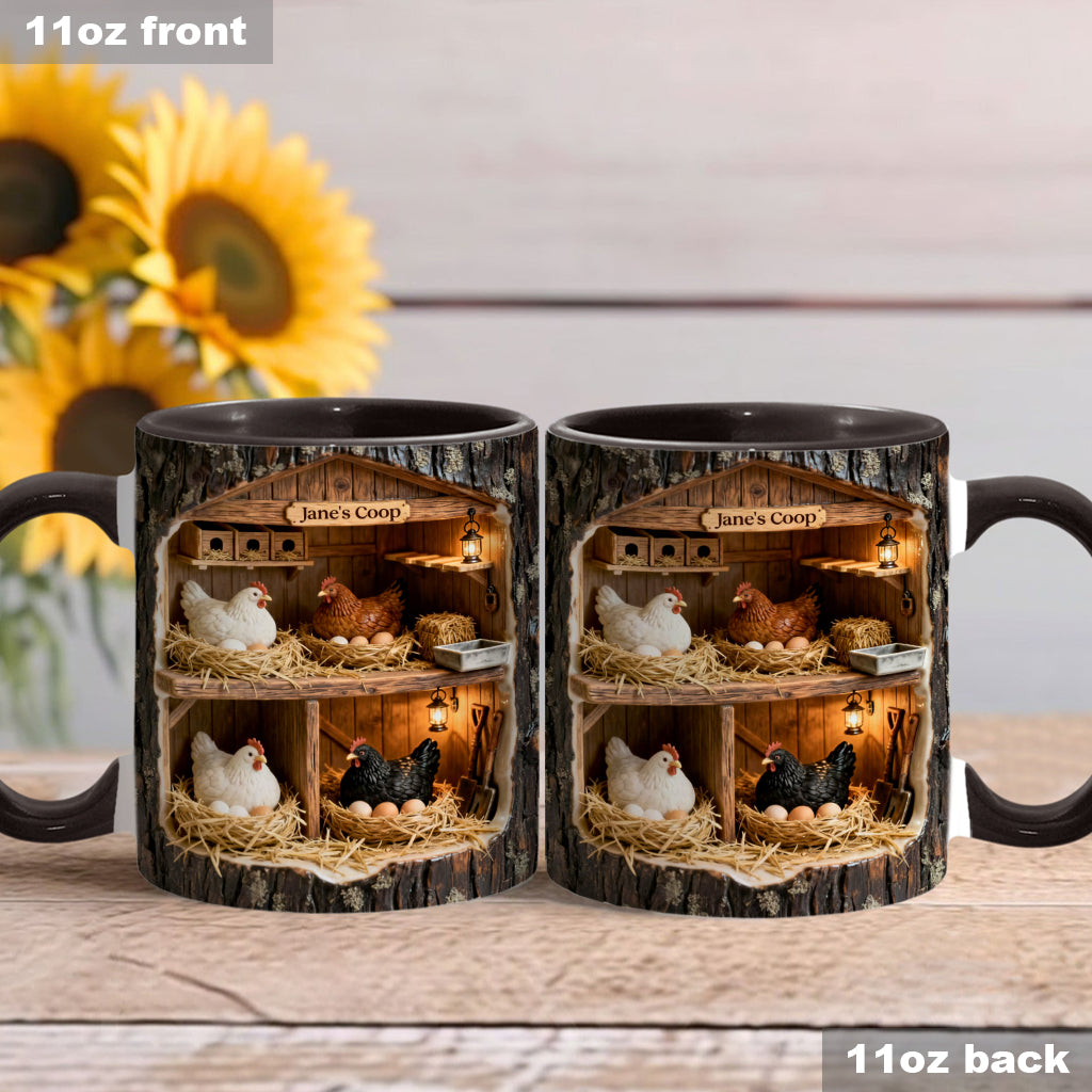 The Little Coop – Personalisierte Tasse mit Hühnermotiv