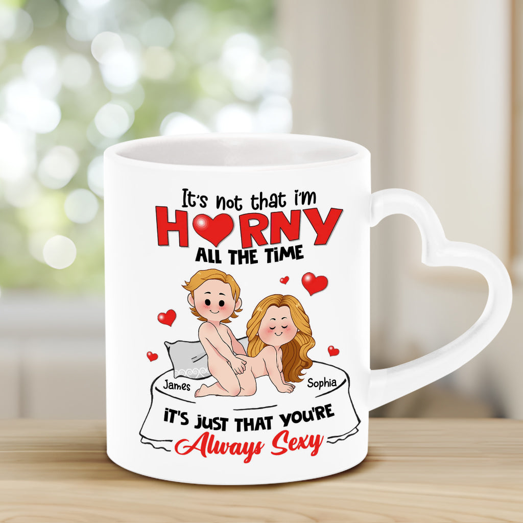 Funny Couple Gift For Husband Wife - Personalized Couple Heart Handle Mug