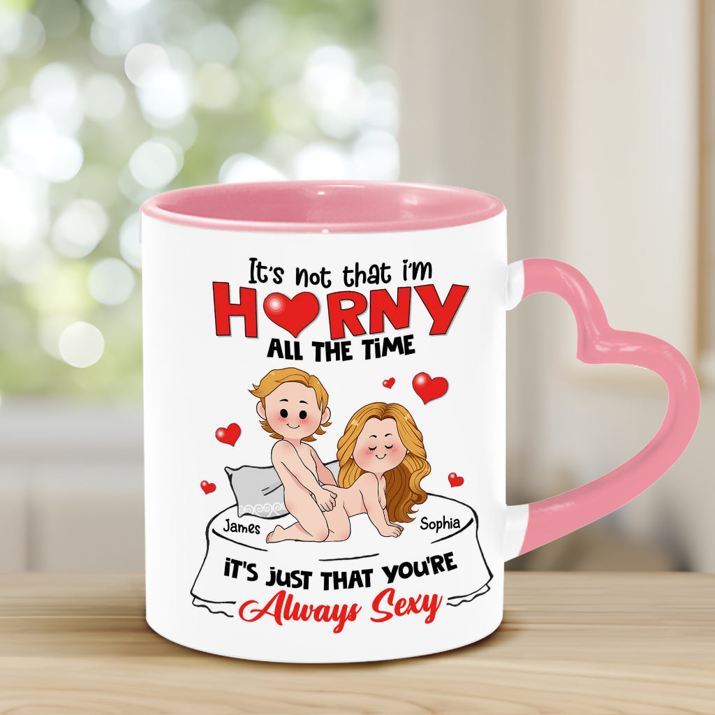 Funny Couple Gift For Husband Wife - Personalized Couple Heart Handle Mug