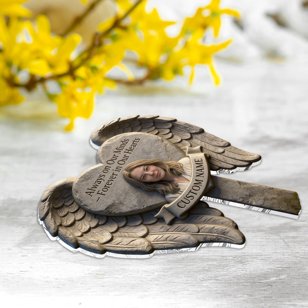 Always On Our Minds - Personalized Memorial Acrylic Garden Sign/ Acrylic Plaque Sign