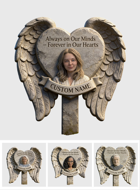 Always On Our Minds - Personalized Memorial Acrylic Garden Sign/ Acrylic Plaque Sign