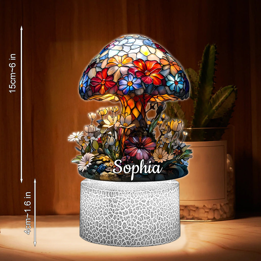 Socle lumineux personnalisé en forme de champignon - Nuit Magique