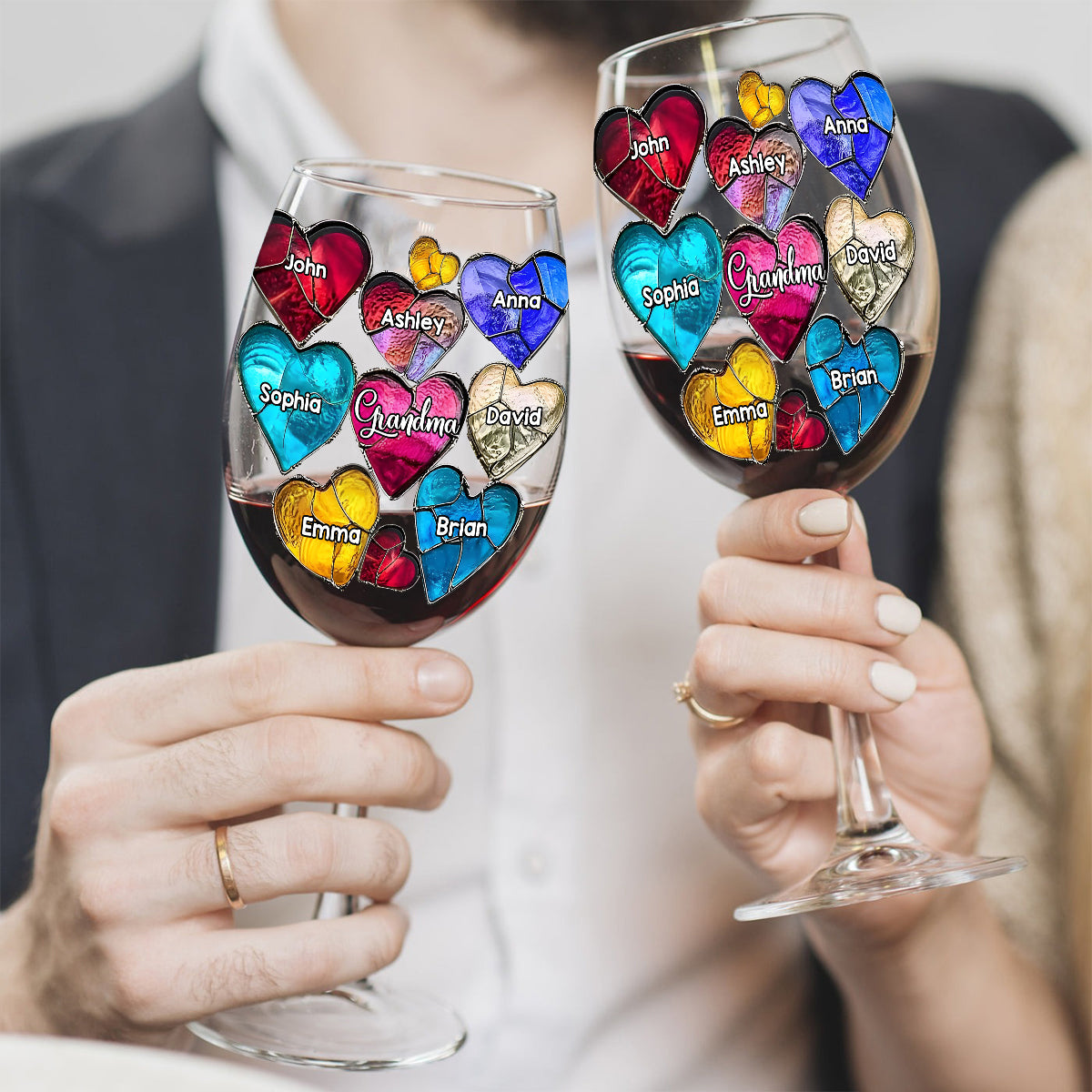 Meilleure grand-mère du monde - Verre à vin personnalisé pour grand-mère avec longue tige