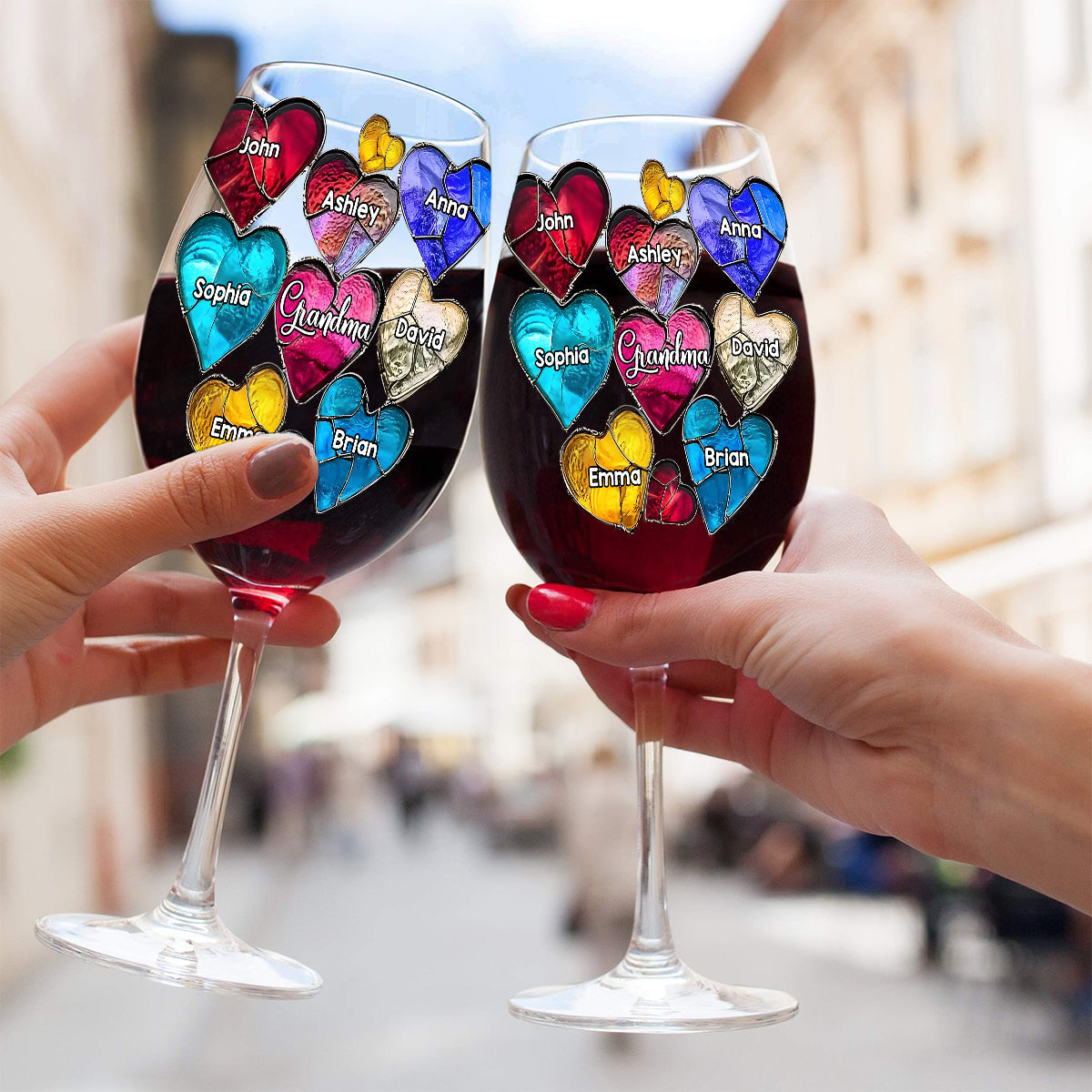 Meilleure grand-mère du monde - Verre à vin personnalisé pour grand-mère avec longue tige