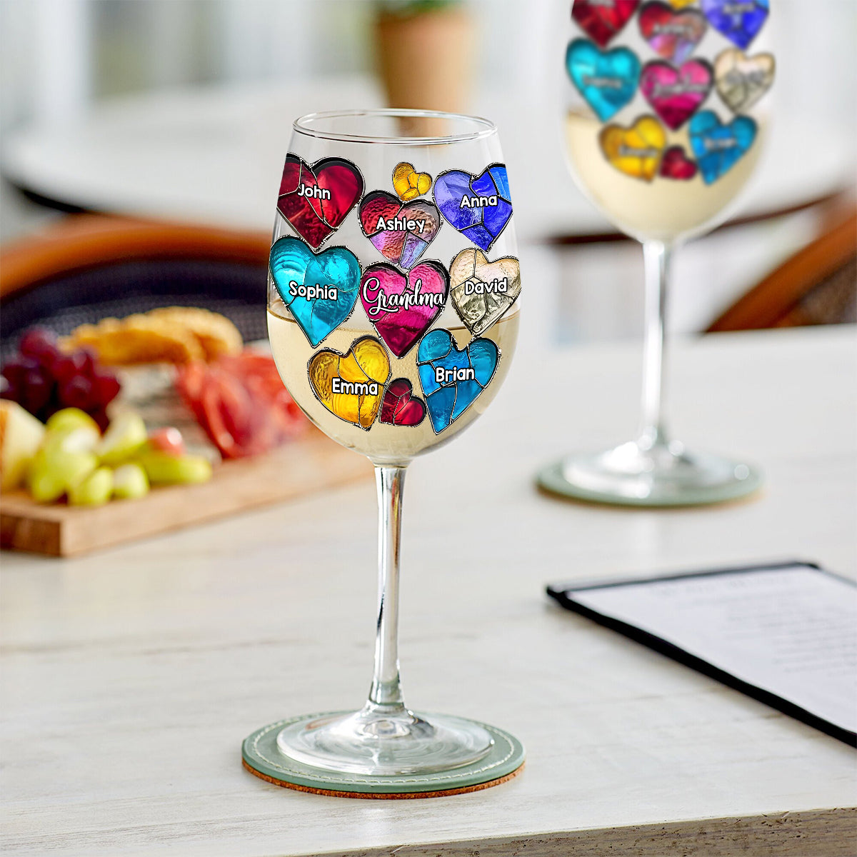 Meilleure grand-mère du monde - Verre à vin personnalisé pour grand-mère avec longue tige