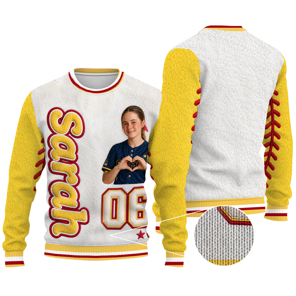 Softball Ist Meine Therapie - Personalisierter Softball Cardigan
