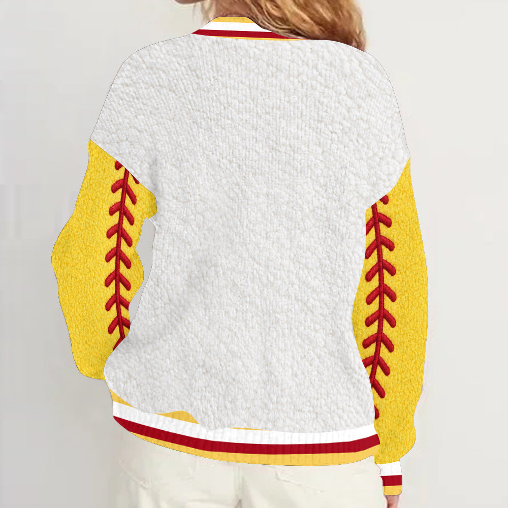 Softball Ist Meine Therapie - Personalisierter Softball Cardigan