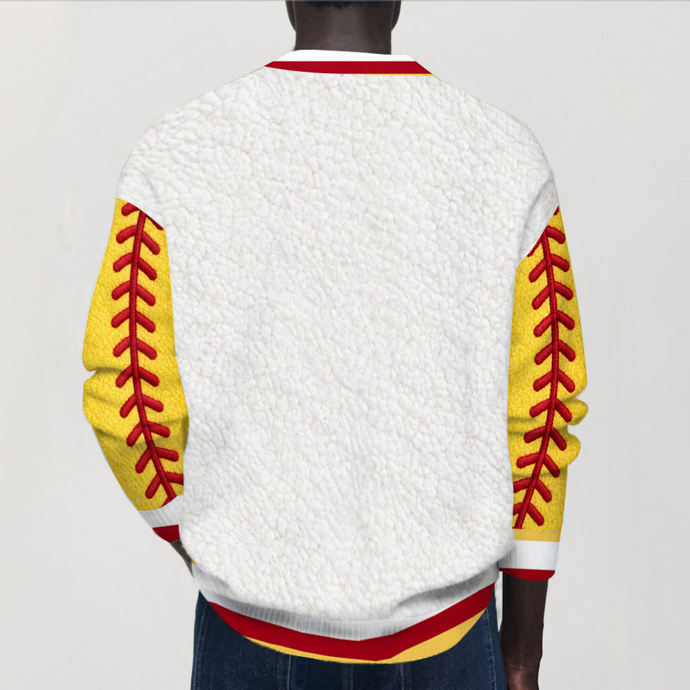 Softball Ist Meine Therapie - Personalisierter Softball Cardigan