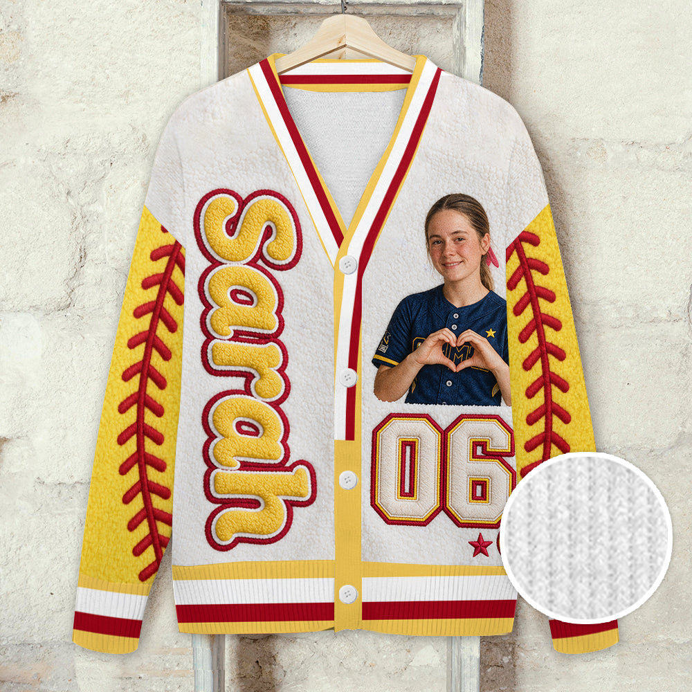 Softball Ist Meine Therapie - Personalisierter Softball Cardigan