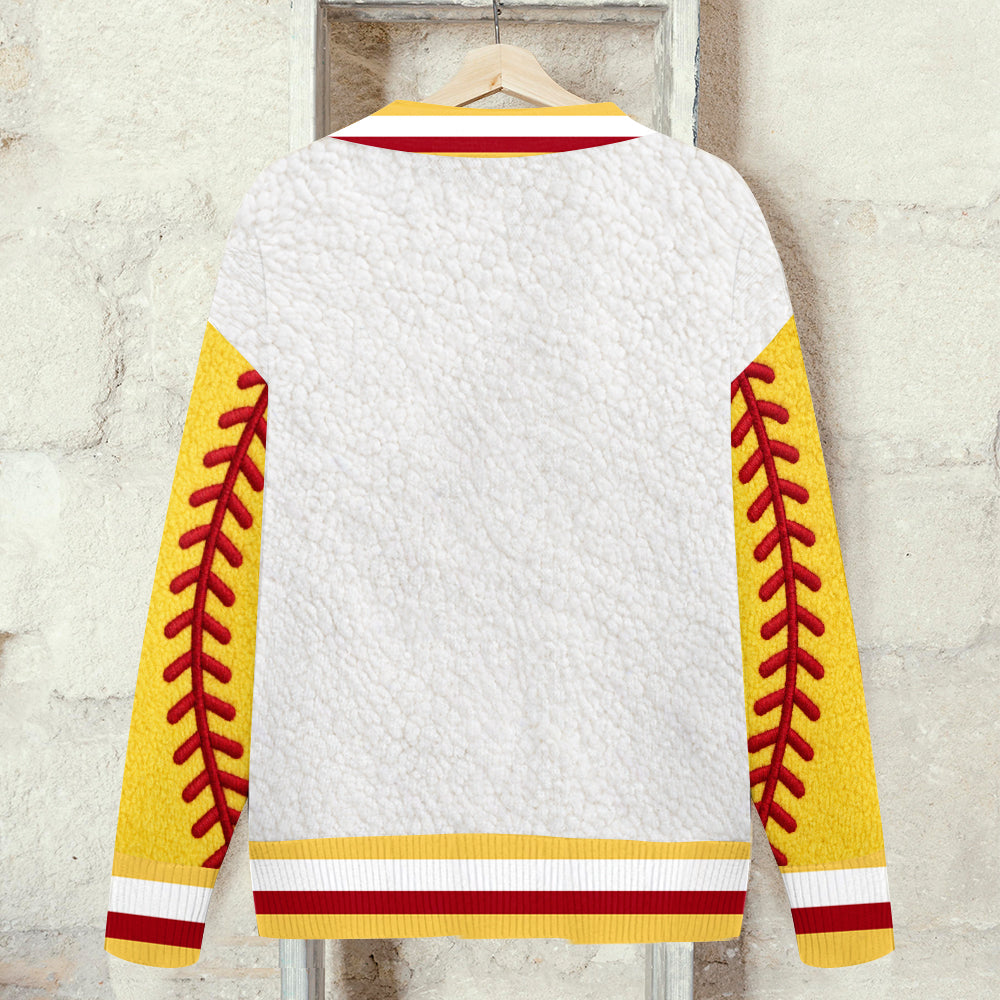 Softball Ist Meine Therapie - Personalisierter Softball Cardigan