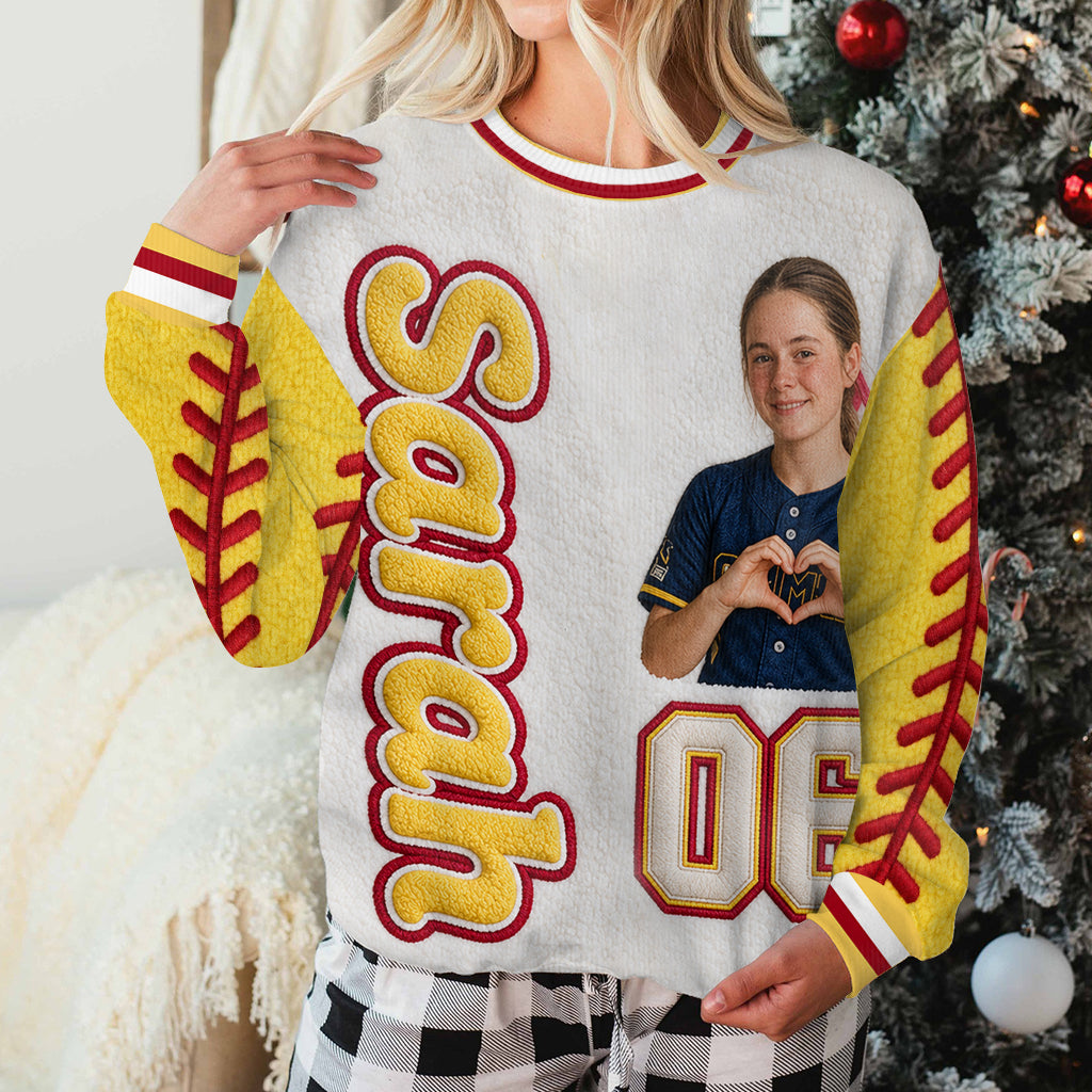 Softball Ist Meine Therapie - Personalisierter Softball Cardigan