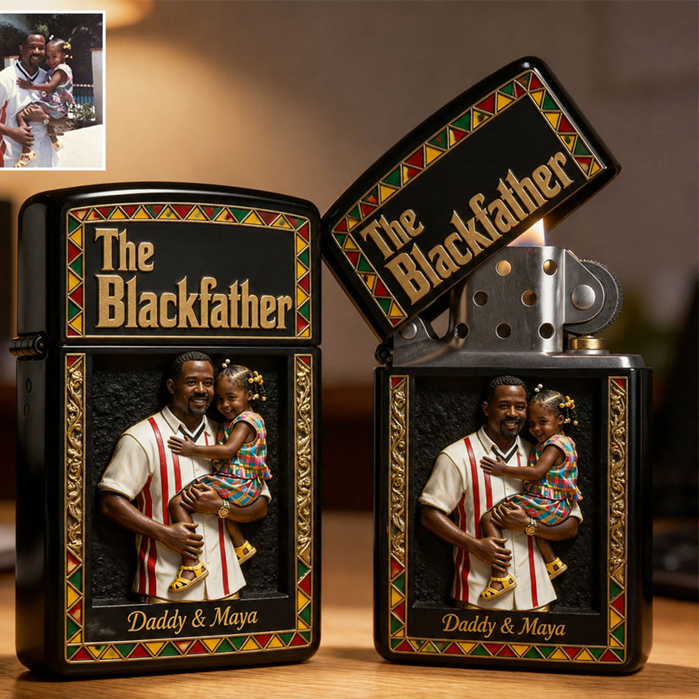 Der Blackfather - Personalisierter Afroamerikanischer Feuerzeug