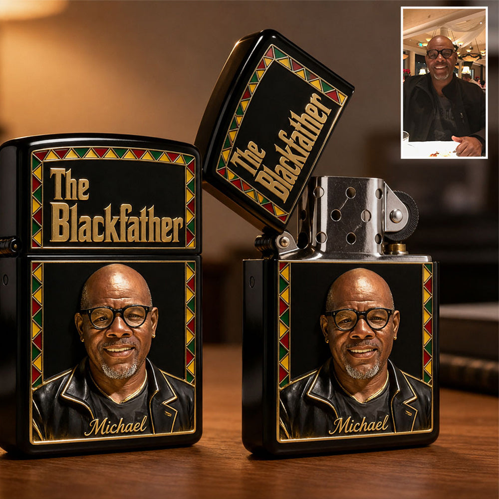 Der Blackfather - Personalisierter Afroamerikanischer Feuerzeug