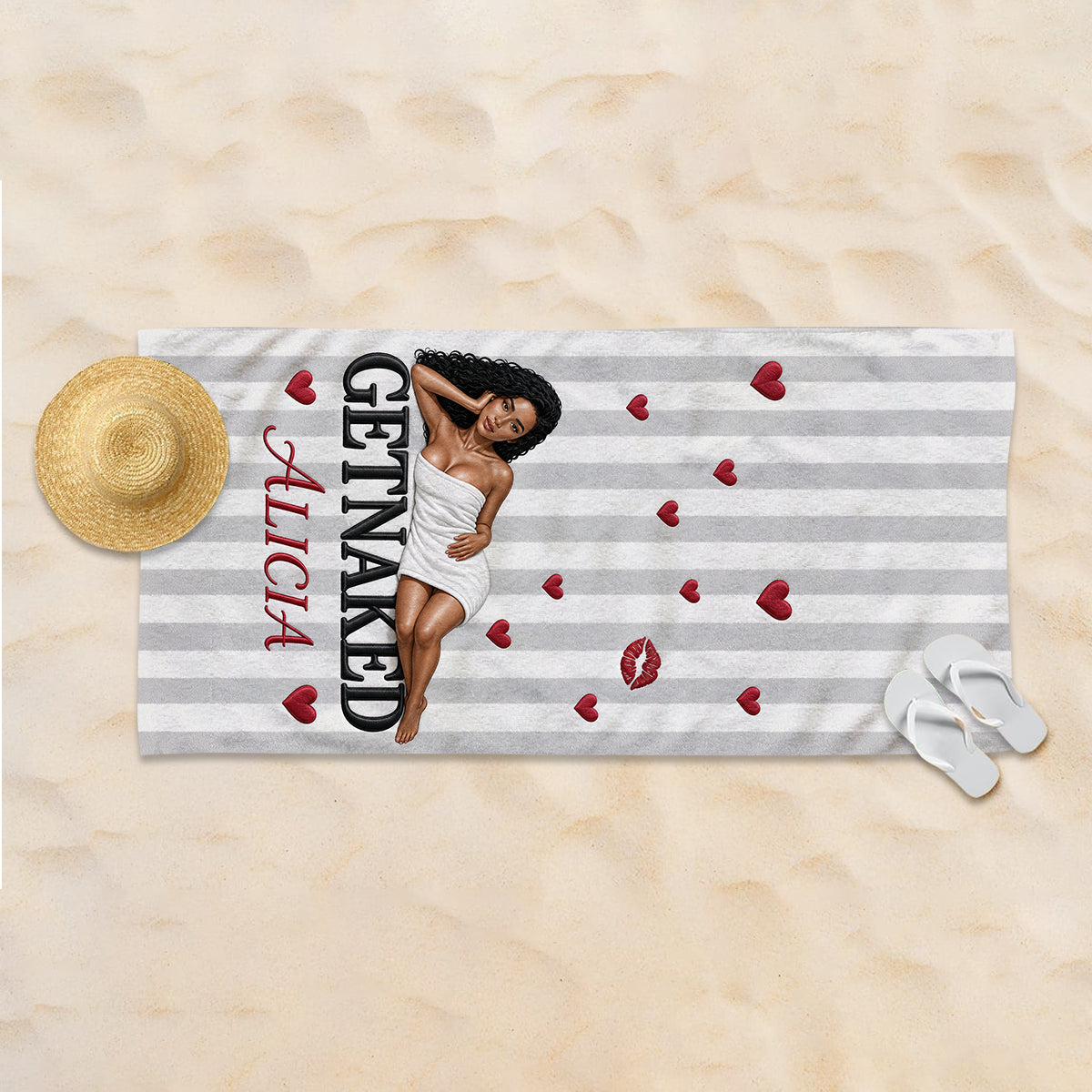 Bath Time - Personalized Spicy Couple Quick-dry Beach Towel/ Bath Towel