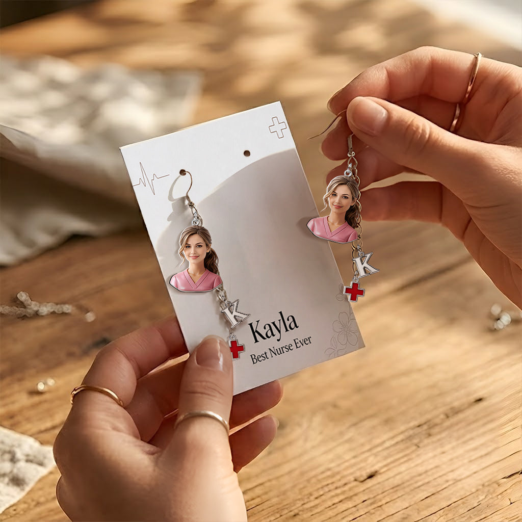 Care With Love - Personalized Nurse Earrings With Card