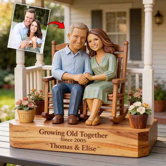 Vieillir ensemble - Plaque acrylique personnalisée pour couple