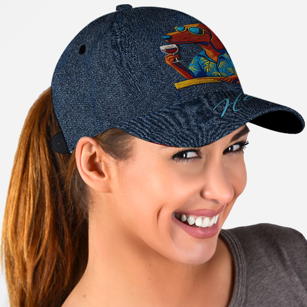 Casquette classique personnalisée pour chien Cool Canine And Wine