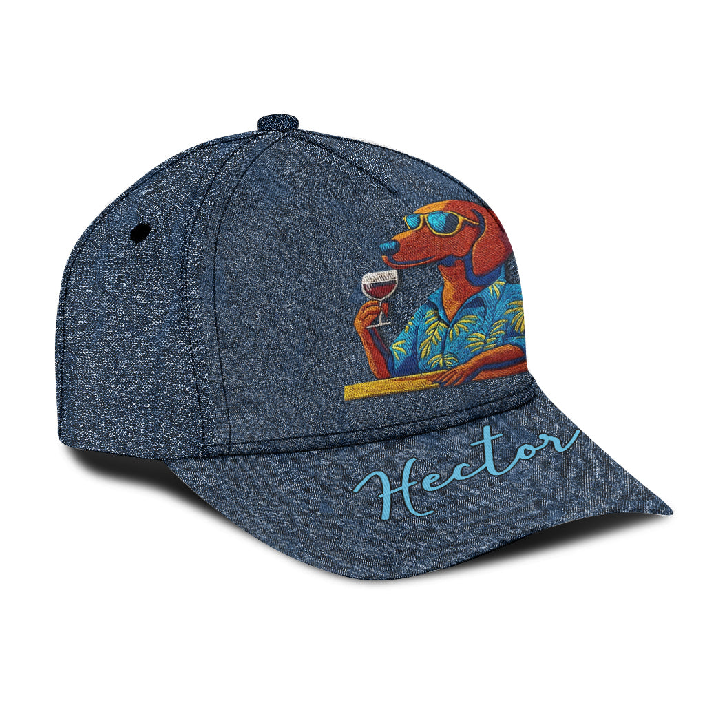 Casquette classique personnalisée pour chien Cool Canine And Wine