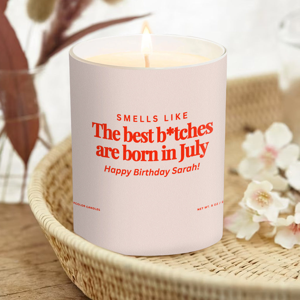 Funny Birthday Gift - Personalized Birthday Candle With Wooden Lid