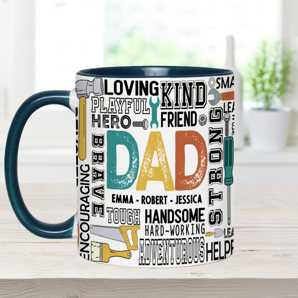 Best Dad Ever - Personalized Father Accent Mug