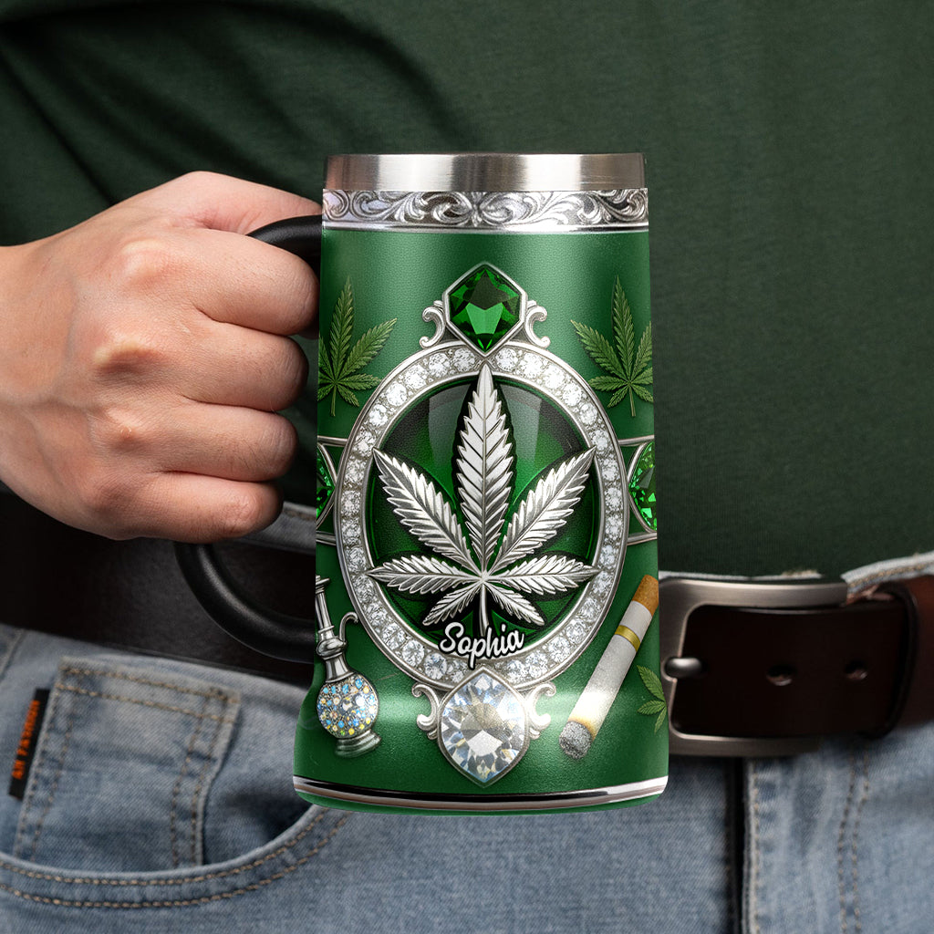 Amateurs de cannabis et fumeurs - Chope à bière personnalisée au cannabis