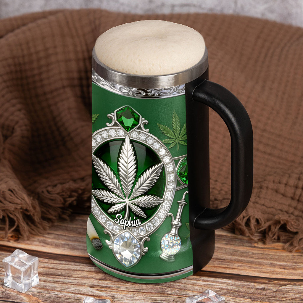 Amateurs de cannabis et fumeurs - Chope à bière personnalisée au cannabis