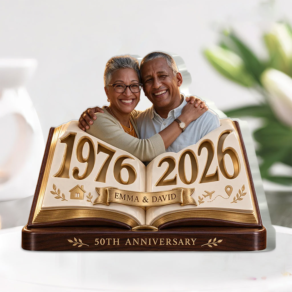 Personalisierte Geschenke für Paare, Romantische Jubiläumsfigur für Ehemann und Ehefrau mit Namen und Datum, Freund Freundinnen Geschenk - Personalisierte Paar Acrylplakette