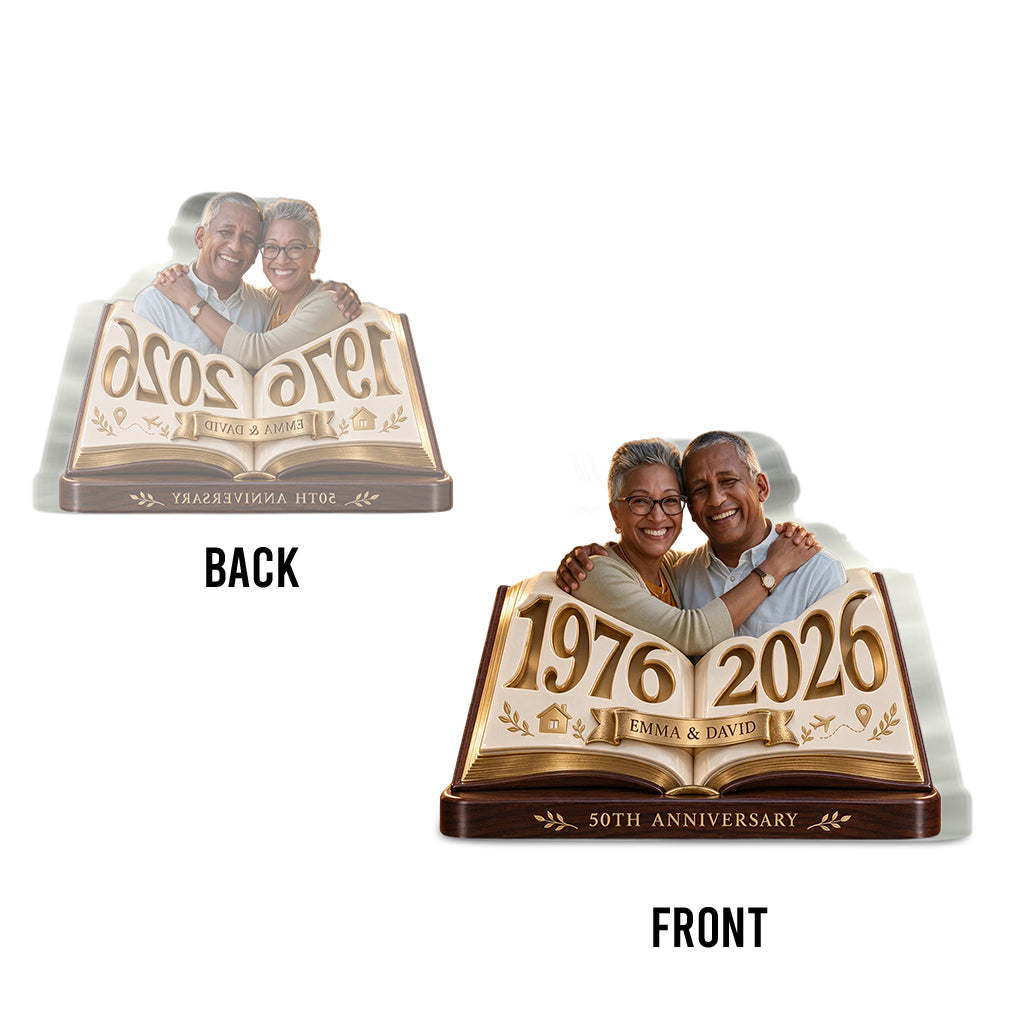 Personalisierte Geschenke für Paare, Romantische Jubiläumsfigur für Ehemann und Ehefrau mit Namen und Datum, Freund Freundinnen Geschenk - Personalisierte Paar Acrylplakette