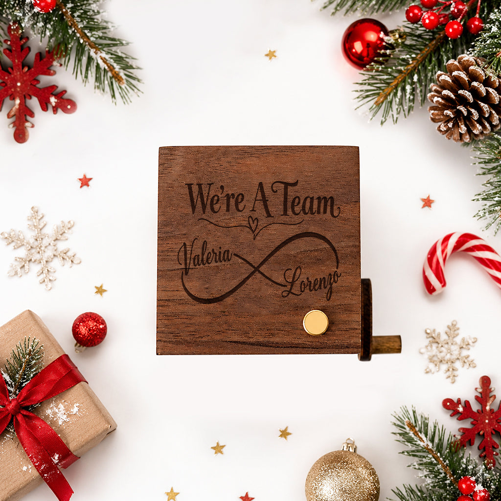 Couple Photo Keepsake Box - Personalized Couple Engraved Flipbook Animation Box