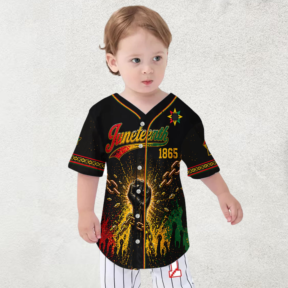 Juneteenth Black Pride - Personalisierte Afroamerikanische Baseball-Jersey