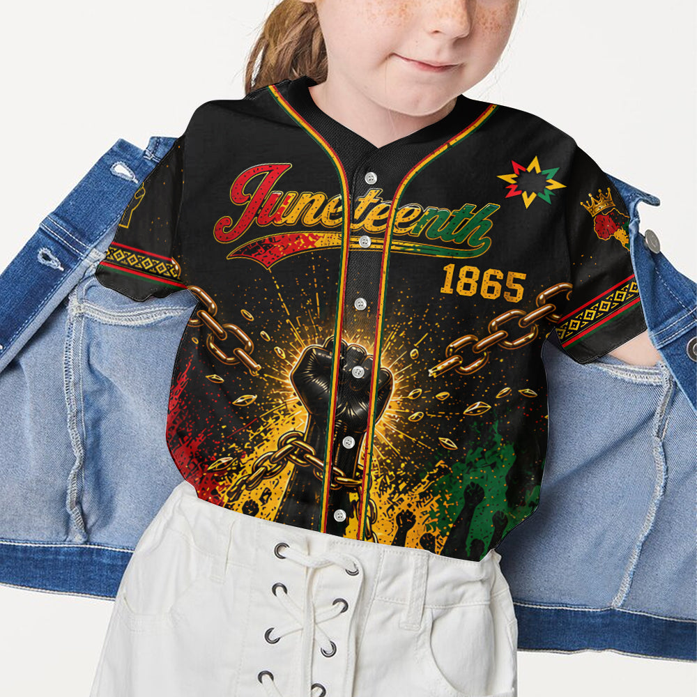 Juneteenth Black Pride - Personalisierte Afroamerikanische Baseball-Jersey