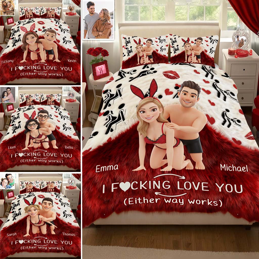 You Are My Favorite Things To Do - Personalized Couple Quilt Set