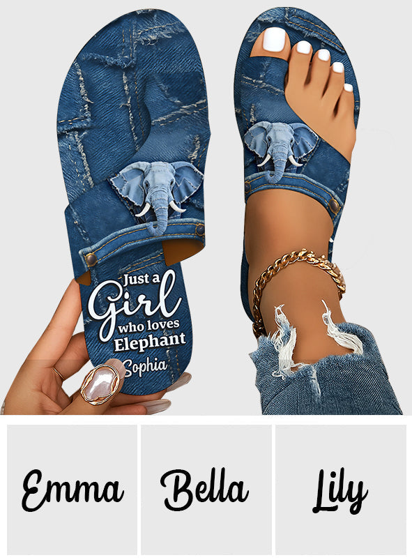 Liebe Elefant – Personalisierte Elefanten-Sandalen mit offener Zehenpartie