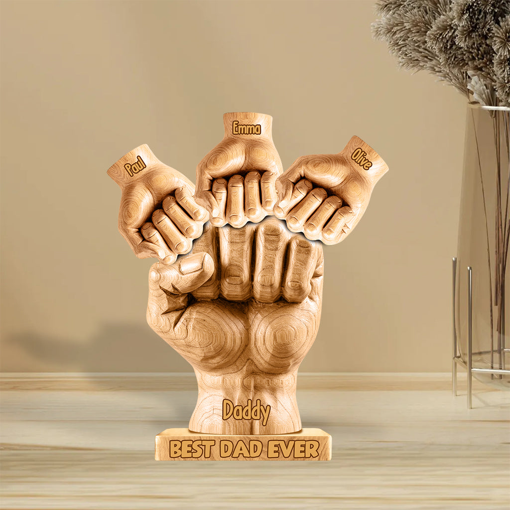 Best Dad Ever - Personalized Father Custom Shaped Acrylic Plaque